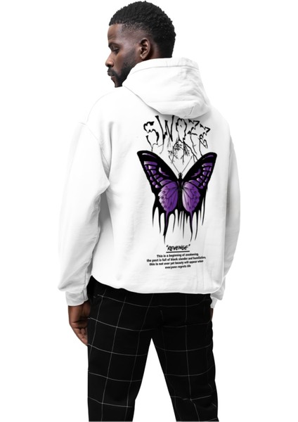 Intikam Kelebeği Özel Tasarım Premium Unisex Oversize Sweatshirt Hoodie fırsatları