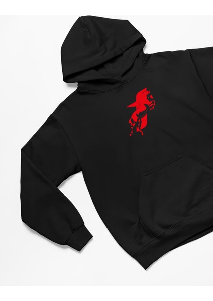 Motive Taycan Baskılı 3 Iplik Kalın Kışlık Sweatshirt Hoodie