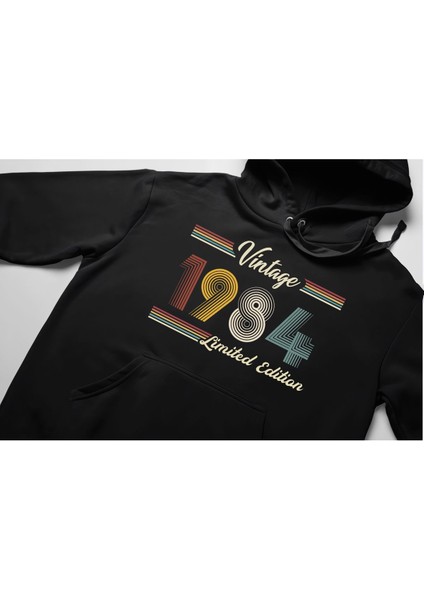1984 Baskılı 3 Iplik Kalın Kışlık Özel Tasarım Unisex Oversize Sweatshirt Hoodie
