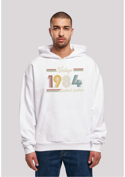1984 Baskılı 3 Iplik Kalın Kışlık Özel Tasarım Unisex Oversize Sweatshirt Hoodie