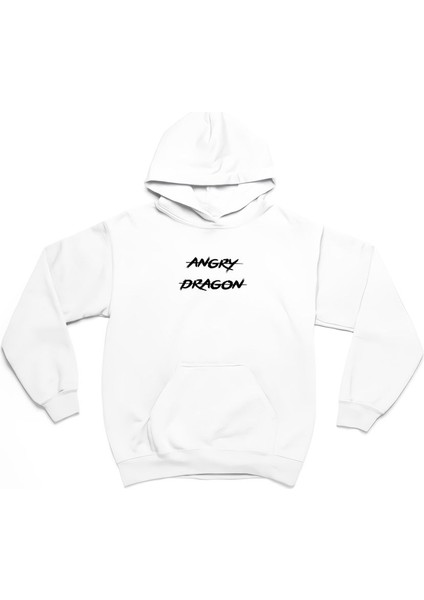 Angry Dragon Baskılı 3 Iplik Kalın Kışlık Özel Tasarım Sweatshirt Hoodie