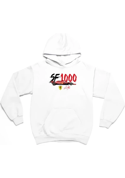 Formula 1 Ferrari Sf 1000 Baskılı 3 Iplik Kalın Kışlık Özel Tasarım Sweatshirt Hoodie