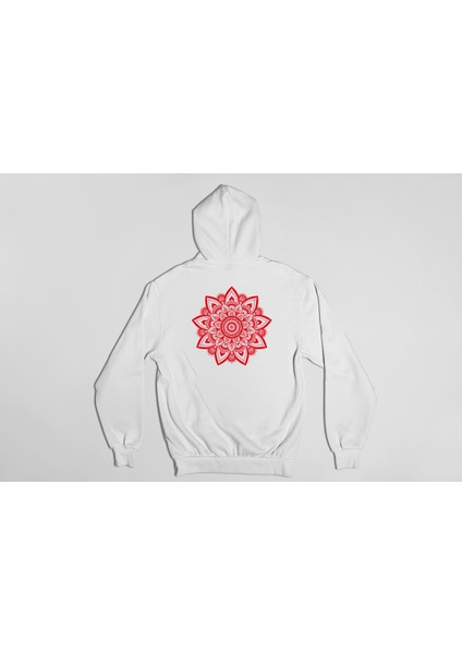 3 Iplik Kalın Kışlık Sweatshirt Hoodie Simetrik Yuvarlak Desenli fırsatları