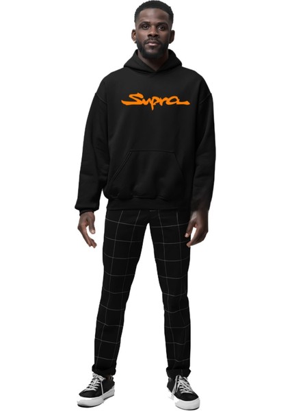 Toyota Supra Mk4 Ön ve Sırt Baskılı Oversize Unisex 3iplik Kalın Kışlık Sweatshirt