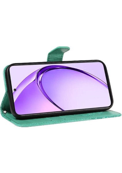 Oppo A3 Pro 5g Için Flip Case Ayrılabilir El Kayışı ile Kabartmalı Kelebek (Yurt Dışından)