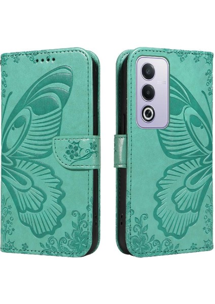 Oppo A3 Pro 5g Için Flip Case Ayrılabilir El Kayışı ile Kabartmalı Kelebek (Yurt Dışından)