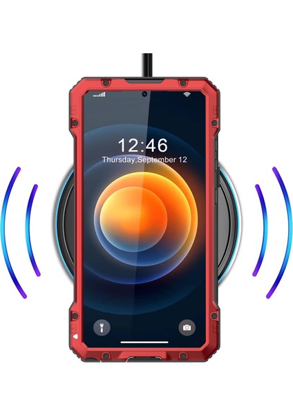 Anti-düşen Telefon Kılıfı için Samsung Galaxy S24 Ultra Kılıf Silikon + Metal Kickstand Telefon Kapağı, PET Ekran Filmi-Kırmızı (Yurt Dışından) modelleri