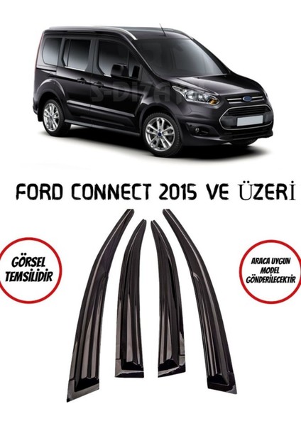 Ford Connect Uyumlu Cam Rüzgarlığı 2015+ Sonrası Uyumlu 4'lü Mugen