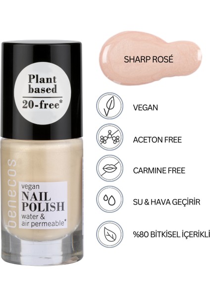 Doğal Içerikli Vegan Oje - Benecos Nail Polish 20 Free