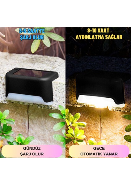 Köşebent Solar Güneş Enerjili LED Lamba ile Merdiven, Veranda ve Bahçenizde Dekoratif Aydınlatma