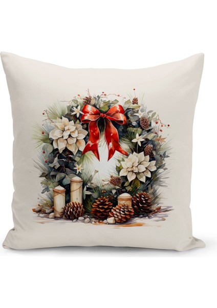 Yılbaşı Serisi Çift Tarafı Dijital Baskılı 8'li Kırlent Kılıfı Seti (Christmas Noel Cushion Cover) fırsatları