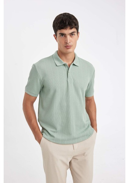 New Regular Fit Polo Yaka Kısa Kollu Tişört D5996AX24SM