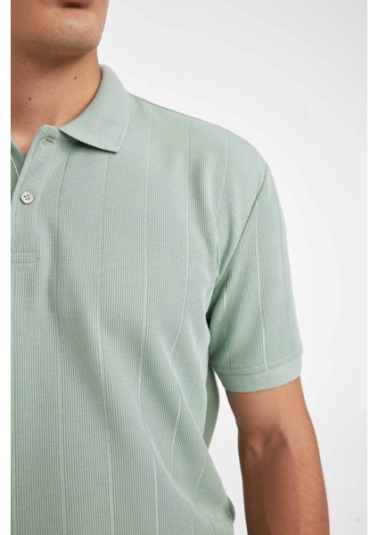 New Regular Fit Polo Yaka Kısa Kollu Tişört D5996AX24SM indirimleri