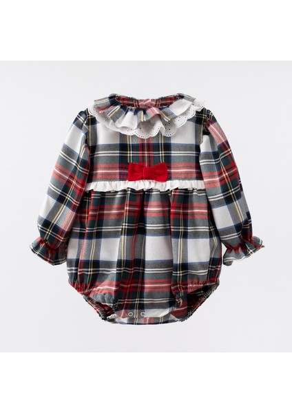 Eva Ekoseli Kız Bebek Tulum