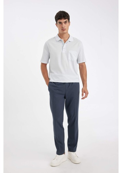 Regular Fit Basic Düz Kısa Kollu Pike Polo Tişört X7133AZ24SM
