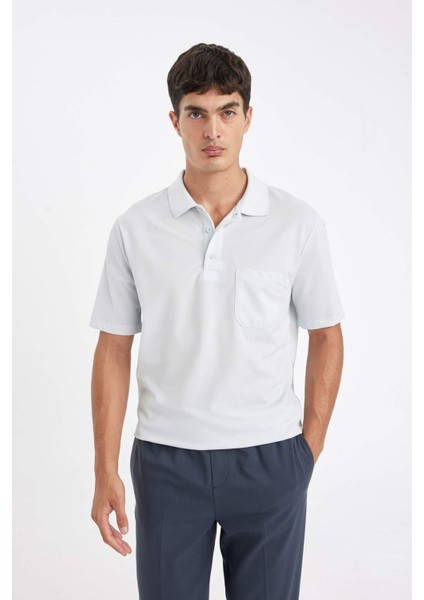 Regular Fit Basic Düz Kısa Kollu Pike Polo Tişört X7133AZ24SM