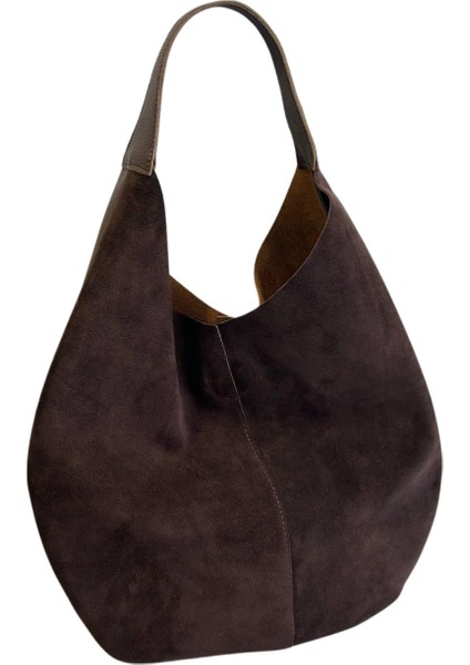 Kadın Süet Büyük Boy Hobo Omuz Çanta
