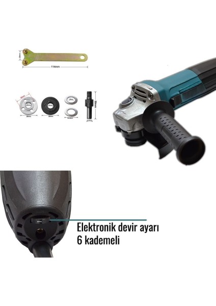 Plus Devir Ayarlı 125 mm Avuç Taşlama EEA220 (B)