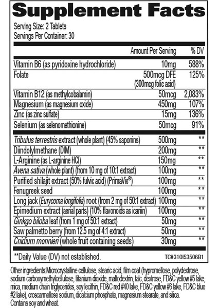 Sport Testrol Gold Es Tribulus + Arginine + Selenium + Fenugreek + Saw Palmetto + Ginkgo Biloba - 60 Tablet fırsatları