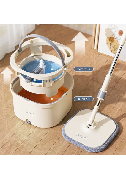 Clean Master Temizlik Seti Temiz & Kirli Suyu Ayırma Özelliği 2 Bez Yedekli fırsatları