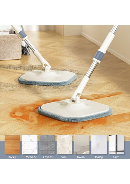 Clean Master Temizlik Seti Temiz & Kirli Suyu Ayırma Özelliği 2 Bez Yedekli indirimleri