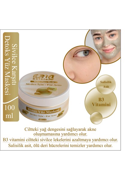 Akne Karşı Detoks Yüz Maskesi