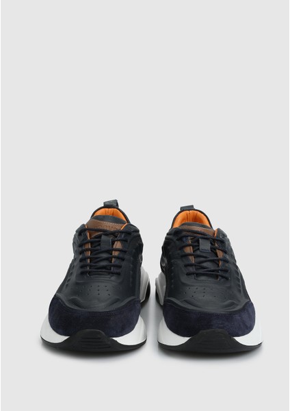 Lacivert Deri Erkek Sneaker modelleri