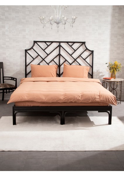 Premium Lastikli Çarşaf Dahil Nevresim Takımı Çift Kişilik 200 x 220 cm Tarçın