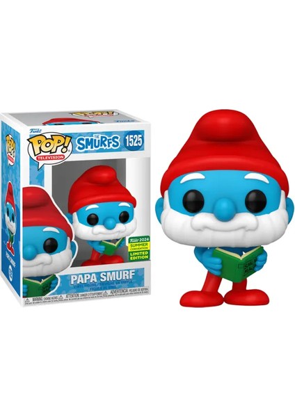 Pop The Smurfs Pop! Papa Smurf With Magic Book Figür