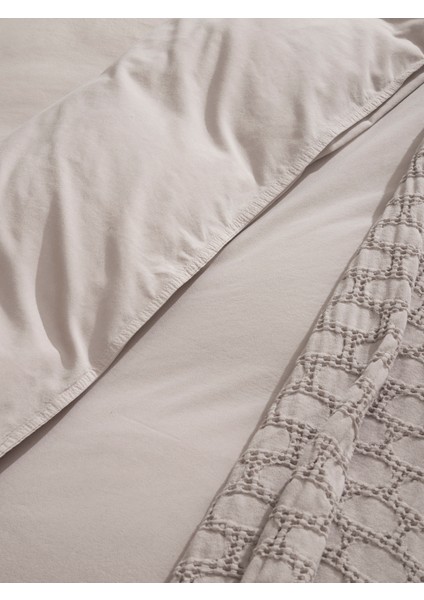 Premium Lastikli Çarşaf Dahil Nevresim Takımı Çift Kişilik 200 x 220 cm Ekru fiyatları