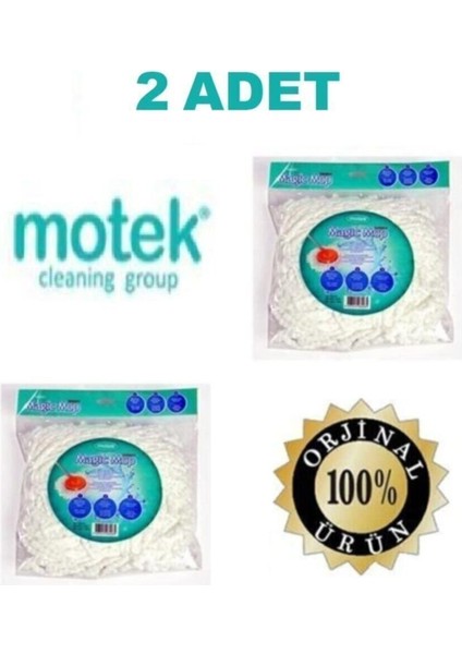Yedek Püskül Mop Fix, Pratik, Trent, Mopida, Comfort Modellerine Uyumlu 2'li Set