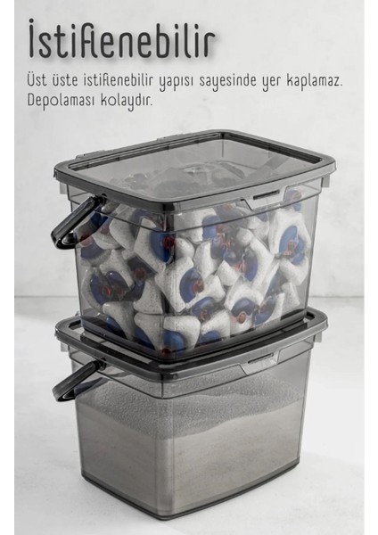 2'li 6 Litre Toz Tablet Deterjan Saklama Kabı fiyatları