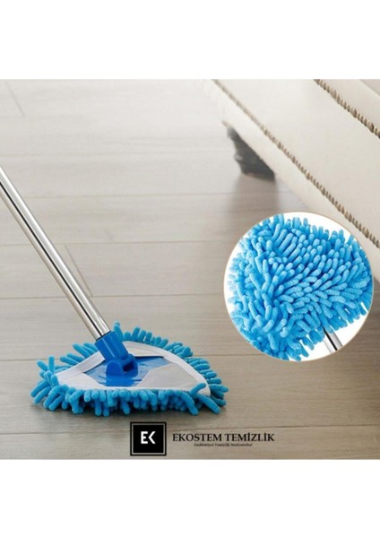 Mini Boy Mikrofiber Uçlu Teleskopik Yer, Cam, Duvar Temizleme Mopu