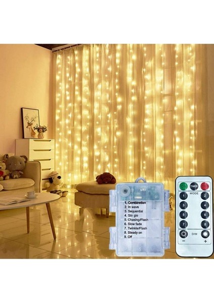 Kumandalı 8 Ayrı Moda Sahip Perde LED Peri LED USB 2.5 x 2.5 fiyatları