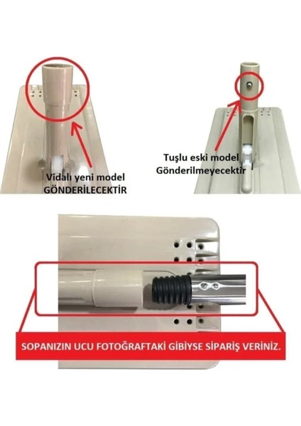 Morponi Spin Mop Tablet Mop Yedek Vidalı Sistem Temizlik Seti