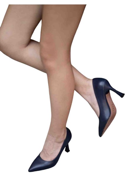 Lacivert 8,5 Cm Stiletto Kadın Ayakkabı
