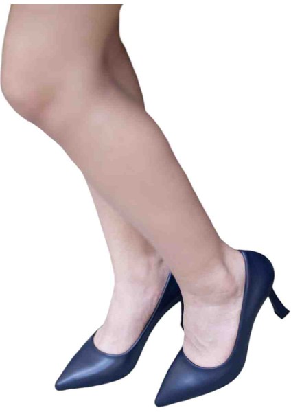 Lacivert 8,5 Cm Stiletto Kadın Ayakkabı modelleri