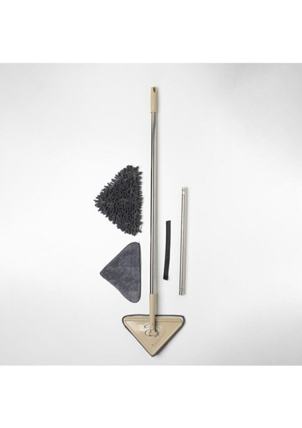 Üçgen Camsil Duvar Yüzey Cam Silme Aparatı Mop Mikrofiber Üçgen-Mob