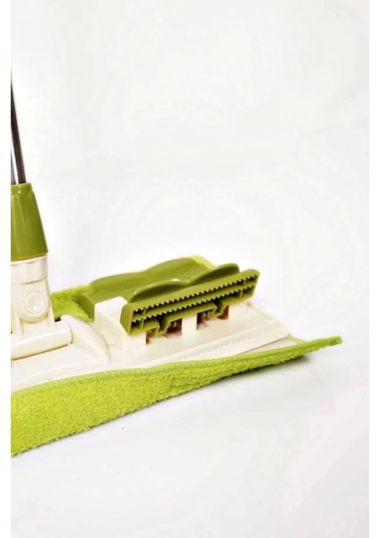 Sihirli mop set, yedek bezli, 180° dönebilen, cam ve yüzey temizleme aracı, yeşil renk modelleri