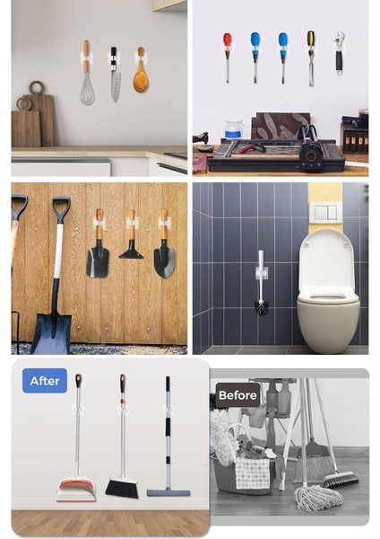 4'lü Yapışkanlı Pratik Temizlik Fırçası ve Şemsiye Tutucu Seti, Gri fırsatları