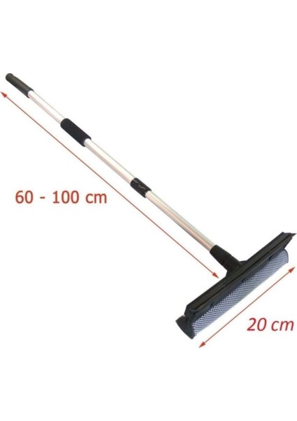 Teleskopik Camsil Çekçek Mikrofiber Temizleme Aparatı, 2'li Set, CN Menşei
