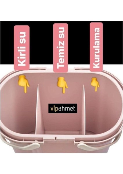 Premium Temizlik Seti, 14 lt Kova, 3 Su Bölmesi, Pratik ve Şık Tasarım fiyatları