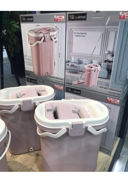 Premium Temizlik Seti, 14 lt Kova, 3 Su Bölmesi, Pratik ve Şık Tasarım fırsatları