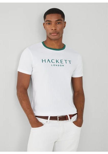 Bisiklet Yaka Beyaz Erkek T-Shirt HM500797