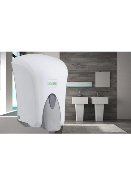 F6 Hazneli Köpük Sabun Dispenseri, 1000 ml, Beyaz, Pratik ve şık tasarım