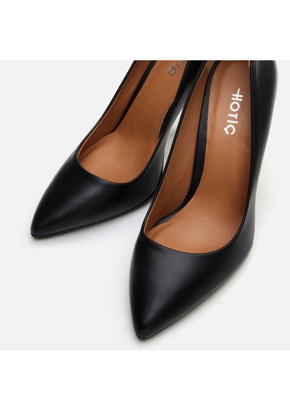 01AYH291090A100 Hakiki Deri Siyah Kadın Stiletto
