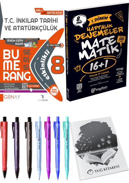 8. Sınıf Lgs Bumerang Etkinlikli T.c. Inkılap Tarihi ve Atatürkçülük - 8. Sınıf Lgs Matematik 1. Dönem Haftalık Denemeler 16+1
