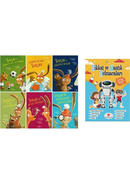 Tarçın Serisi 6 Kitap Seti-Dikkat ve Mantık Bulmacaları Hediyeli