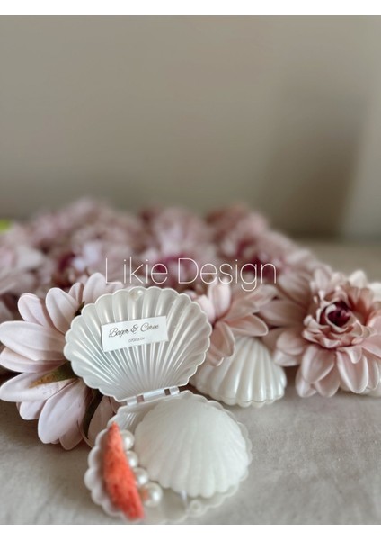Pembe Çiçek Detaylı Şekerlik Kutulu Mum modelleri