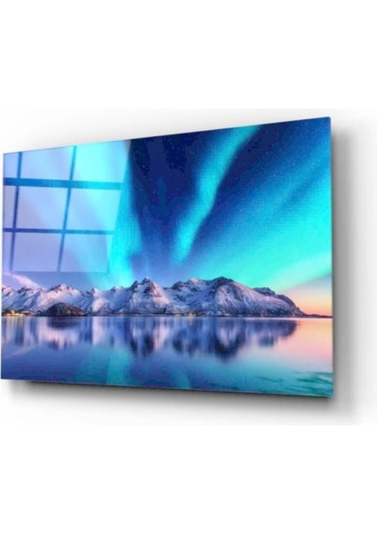 Teknoo- Dağ Manzarası Cam Tablo